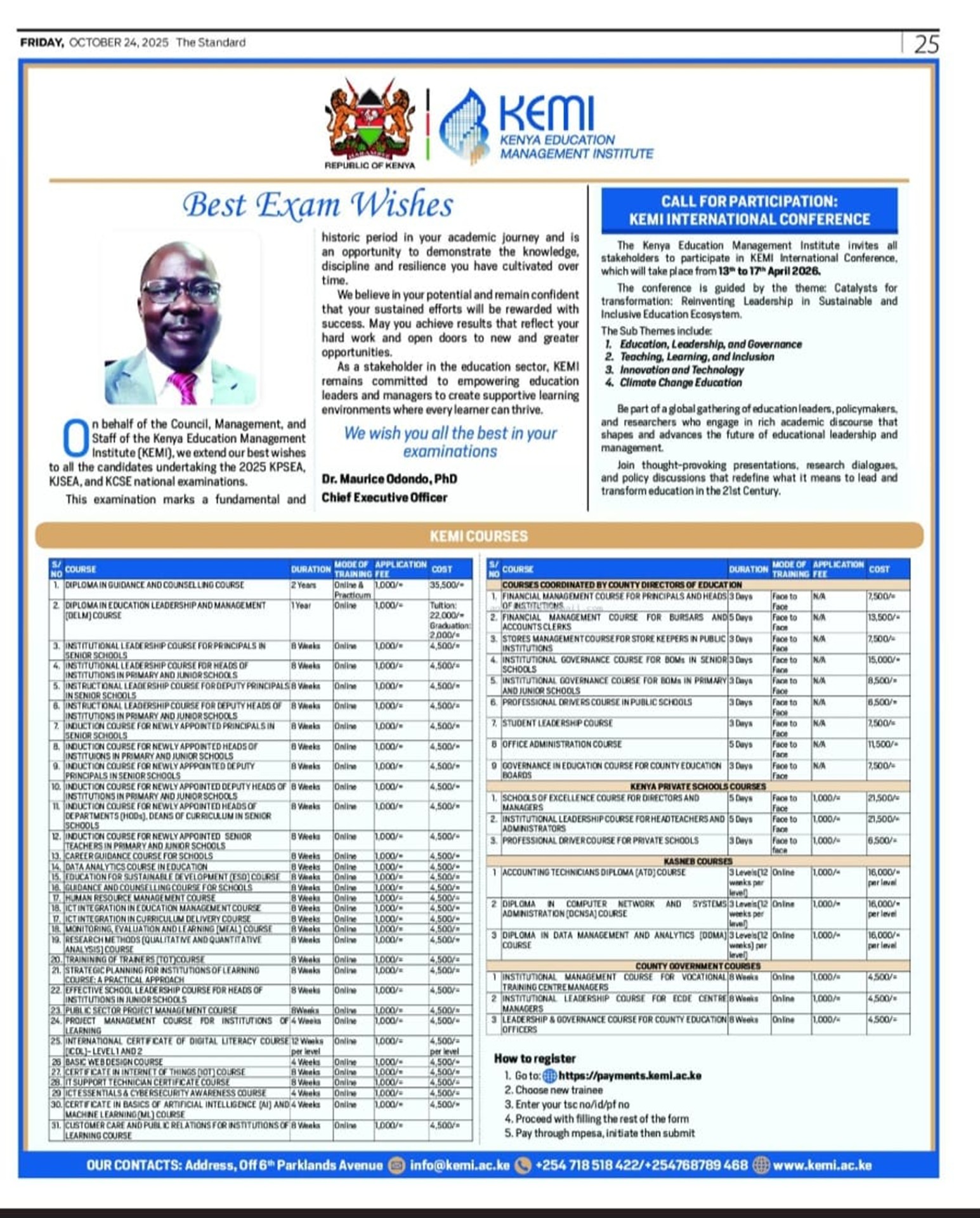 KEMI COURSES